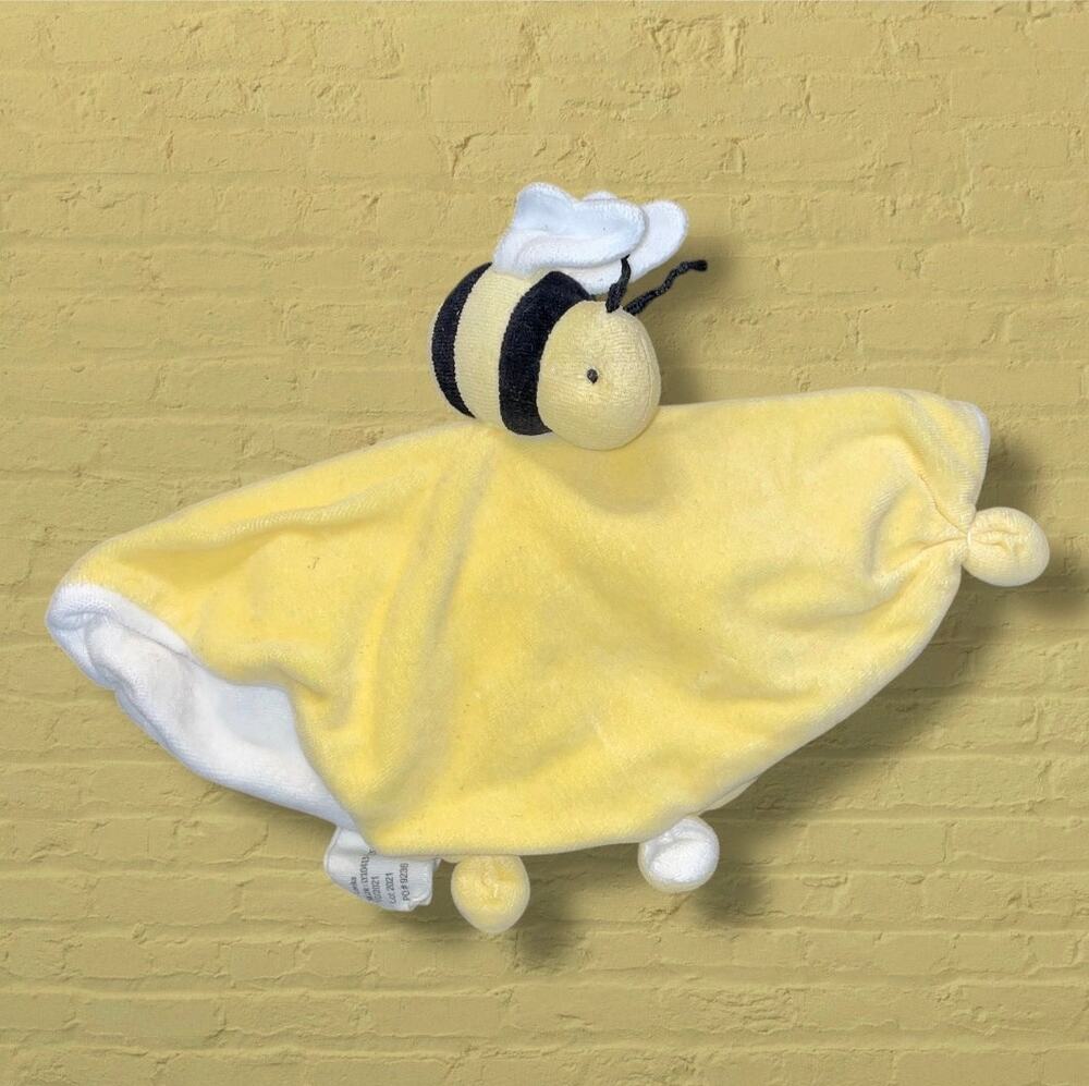 Burts Bees Baby Lovey Bumble Bee Security Blanket Organic Cotton Hold Me Toy